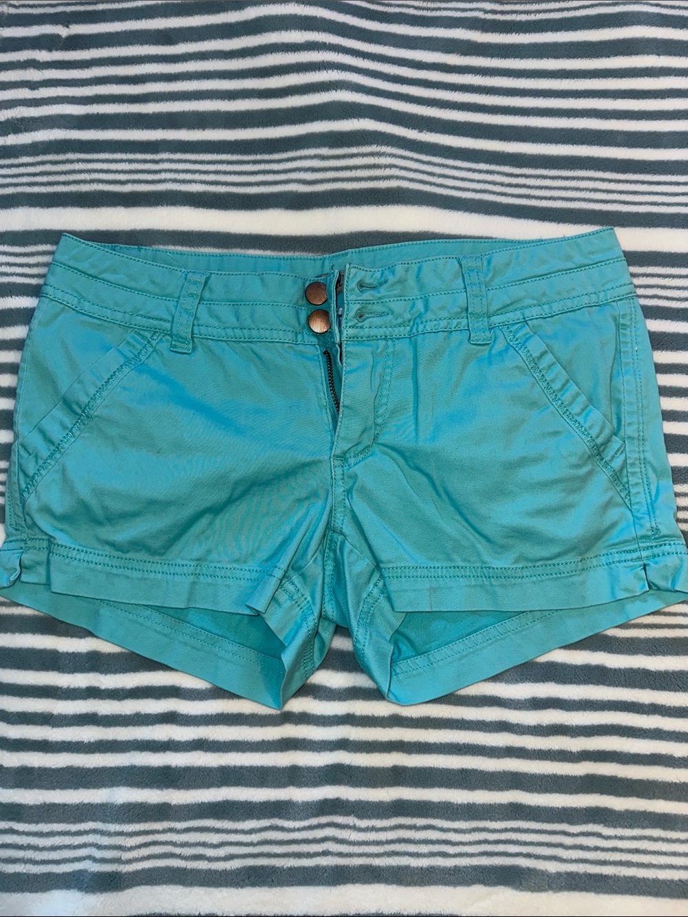 BKE Women's Aqua Jean Shorts sz:27